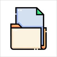 File folder icon vector