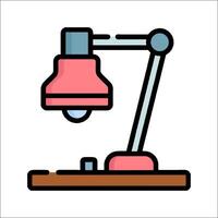 A lamp with a light on top of it vector