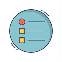 A checklist icon with a check mark vector