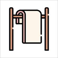 A towel hanging on a clothes rack vector