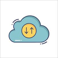 Cloud computing icon illustration vector