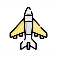 A cartoon jet plane on a white background vector