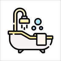 Bathroom icon with shower and soap vector