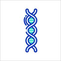 Dna strand icon isolated on white background vector