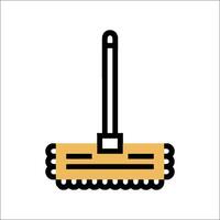 A broom icon on a white background vector