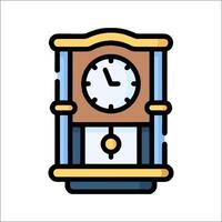 An old clock with a clock face on it vector