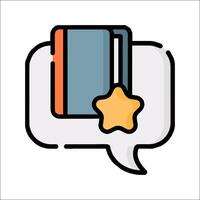 A book and star icon on a white background vector