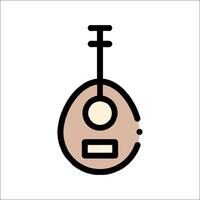 A guitar icon in a line style vector