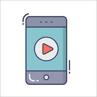 Mobile player icon illustration vector