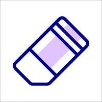 A purple pencil icon on a white background vector
