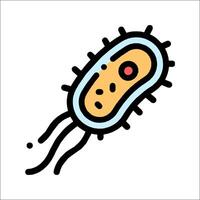A cartoon bacteria on a white background vector