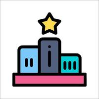 A star on top of a building with a building in the background vector