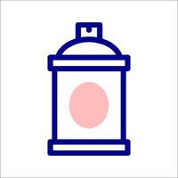 A can of spray paint with a pink dot inside vector