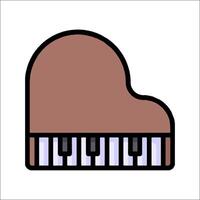 A piano icon in a flat style vector