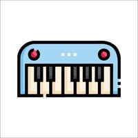 A piano keyboard icon on a white background vector