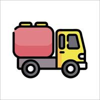 A truck with a large tank on the side vector