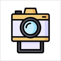 A camera icon on a white background vector