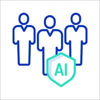 Ai icon illustartion vector