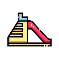 A colorful slide icon on a white background vector