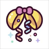 A cartoon character with a bow on her head vector