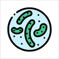 Bacteria icon isolated on white background vector