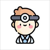 Doctor icon in a flat style vector