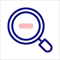 A magnifying glass icon on a white background vector