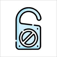 A lock icon with a no entry sign vector