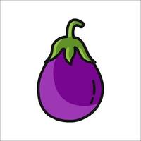 An eggplant icon on a white background vector