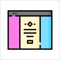 A colorful web page icon on a white background vector