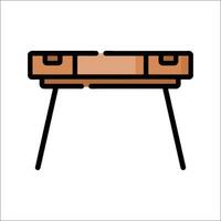 A desk with two drawers on it vector