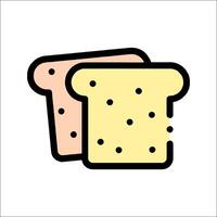 A slice of bread with a hole in it vector