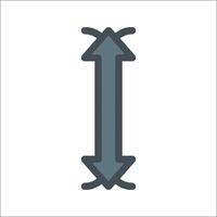 A gray arrow pointing down on a white background vector