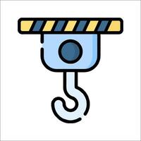 A blue and yellow hook on a white background vector