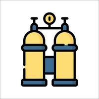Two gas tanks icon on white background vector