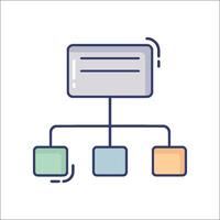 An icon of a business process diagram vector