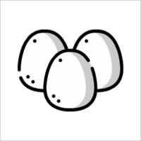 Three eggs icon on white background vector
