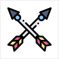 Crossed arrows icon vector