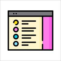 A computer screen with a check box icon vector