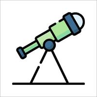 A telescope icon on a white background vector