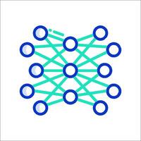 A diagram of a network with circles and circles vector
