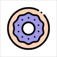 A donut icon in a flat style vector
