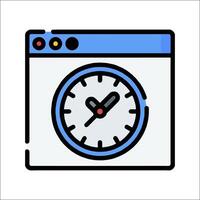 A clock icon on a white background vector
