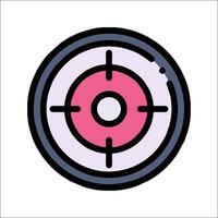 A pink and black target icon on a white background vector