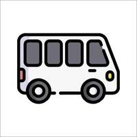 A bus icon on a white background vector