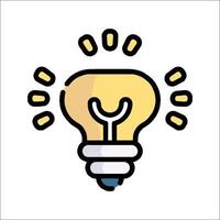 An icon of a light bulb with a light bulb inside vector