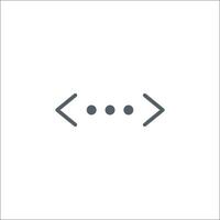 A simple icon of a line with three dots vector