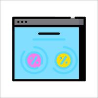 A web page with two different colored buttons vector