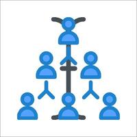 A group of people are connected to a tree vector