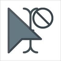 A sign with a no arrow and a sign that says no vector